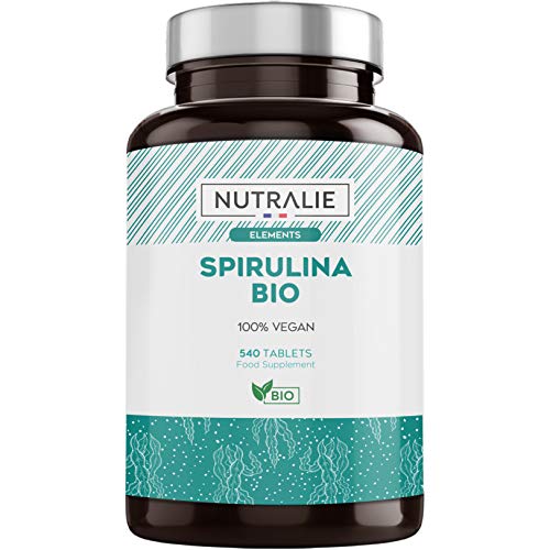 Espirulina Orgánica Bio 3000mg por Dosis | Complemento Detox Premium con Espirulina Ecológica 60% en Proteínas y 19% de Ficocianina | 540 Comprimidos Nutralie Espirulina Orgánica Bio 3000mg por Dosis | Complemento Detox Premium con Espirulina Ecológica 60% en Proteínas y 19% de Ficocianina | 540 Comprimidos Nutralie