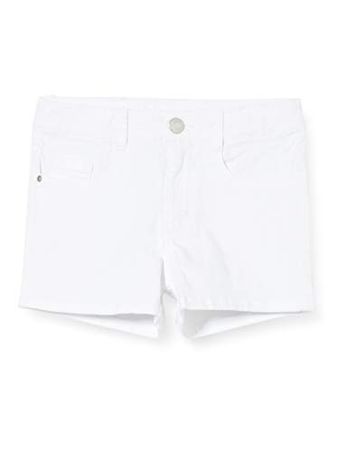 Esprit Rq2500502 Denim Shorts Pantalones Cortos, Blanco (White 010), 140 para Niñas