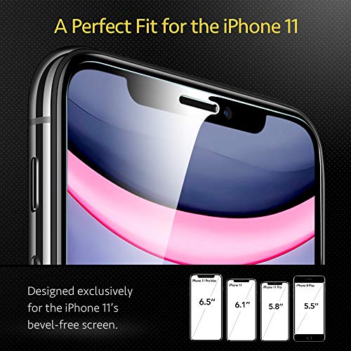 ESR Protector de Pantalla para iPhone 11/iPhone XR, [2 Unidades] Protector de Cristal Templado Premium para iPhone 11, [Marco de Instalación Fácil] Vidrio Templado para iPhone de 6,1” (2019)