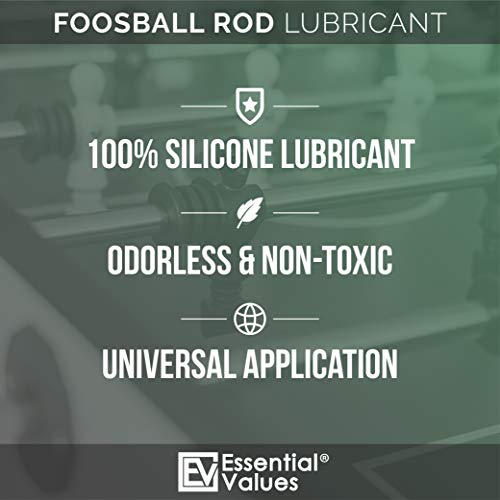 Essential Values Lubricante de Barra de Foosball - lubricante de Silicona para Las Barras de Mesa de Foosball/Tornado