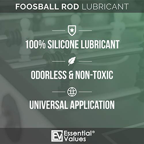 Essential Values Lubricante de Barra de Foosball - lubricante de Silicona para Las Barras de Mesa de Foosball/Tornado Essential Values Lubricante de Barra de Foosball - lubricante de Silicona para Las Barras de Mesa de Foosball/Tornado