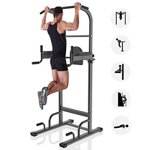 Estante para Sentadillas Y Barra de Dominadas Altura Ajustable,Equipo Gimnasia Pull-Ups Súper Grandes Levantador Dominadas con Ajuste 14 Segmentos Ejercicio Músculos Abdominales