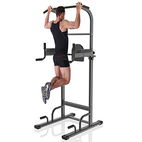 Estante para Sentadillas Y Barra de Dominadas Altura Ajustable,Equipo Gimnasia Pull-Ups Súper Grandes Levantador Dominadas con Ajuste 14 Segmentos Ejercicio Músculos Abdominales