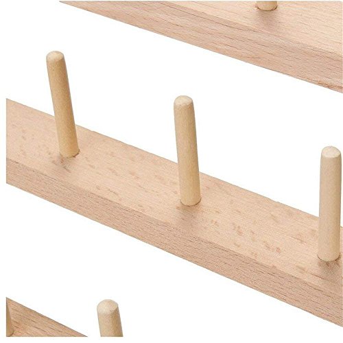 Estante plegable de madera con 60 hilos de bobina, soporte de almacenamiento de madera, organizador de costura, costura, bordado, organizador de bobina y estante, herramientas para coser manualidades