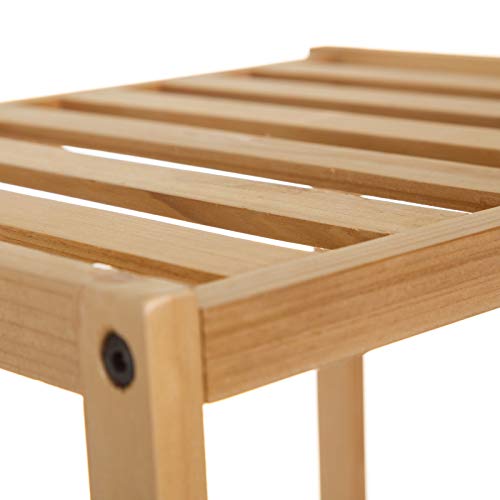 Estantería con 3 baldas de Madera marrón de 35x30x70 cm - LOLAhome Estantería con 3 baldas de Madera marrón de 35x30x70 cm - LOLAhome