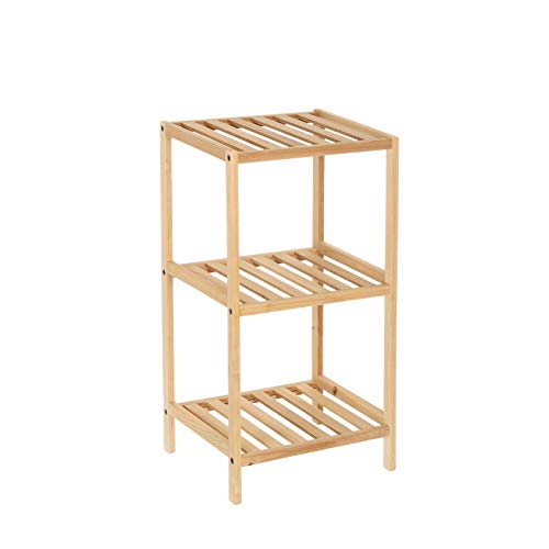 Estantería con 3 baldas de Madera marrón de 35x30x70 cm - LOLAhome Estantería con 3 baldas de Madera marrón de 35x30x70 cm - LOLAhome