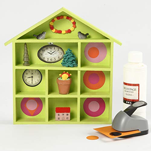 Estanteria en forma de casa, medidas 26x25,2 cm, A. 3,5 cm, árbol del té, 1ud Estanteria en forma de casa, medidas 26x25,2 cm, A. 3,5 cm, árbol del té, 1ud