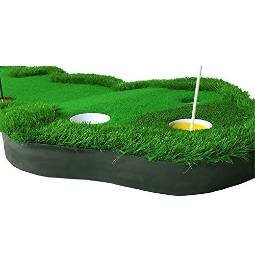 Estera de golf Golf de interior Campo de golf portátil Mini Fairway Practice Golf Put Green Mat Sala de estar Balcón Oficina Jardín Pendiente Verde interior ( Color : Verde , tamaño : 3.6*0.7M )