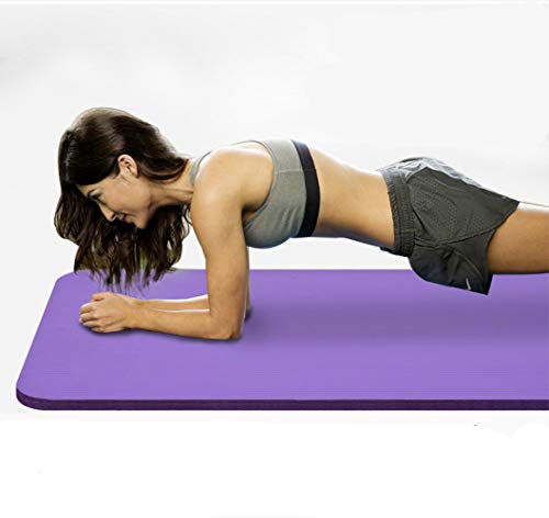 Estera de Yoga amigable con el Medio Ambiente,183cmx61cmx10mm, nbr Thick High Density Padding To Avoid Sore Knees, Yoga, Pilates y Fitness, para Mujeres de Viaje y Hombres Mat