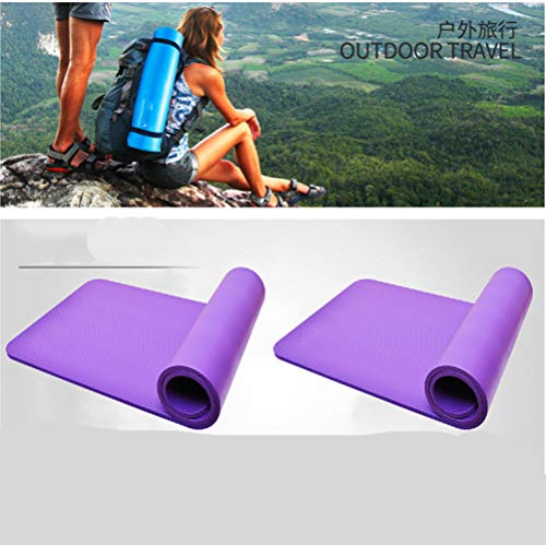 Estera de Yoga amigable con el Medio Ambiente,183cmx61cmx10mm, nbr Thick High Density Padding To Avoid Sore Knees, Yoga, Pilates y Fitness, para Mujeres de Viaje y Hombres Mat