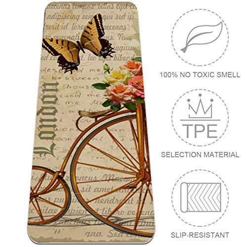 Esterilla de Yoga Torre Mariposa Bicicleta Esterilla Pilates Ecológico TPE Colchonetas de Yoga Antideslizante Esterilla de Fitness Colchoneta de Gimnasia con Bolso 183x61x0.6cm Esterilla de Yoga Torre Mariposa Bicicleta Esterilla Pilates Ecológico TPE Colchonetas de Yoga Antideslizante Esterilla de Fitness Colchoneta de Gimnasia con Bolso 183x61x0.6cm