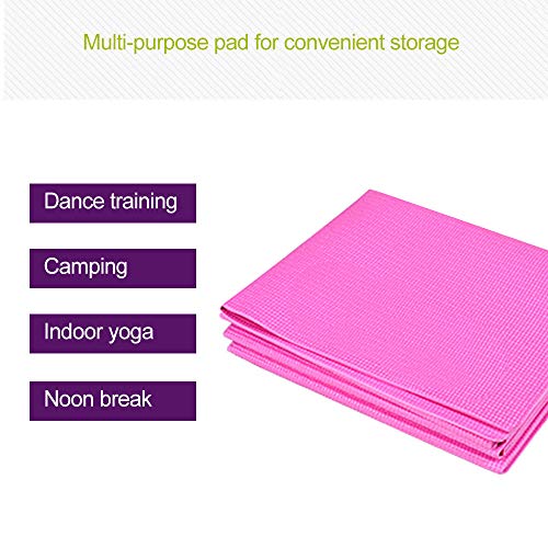 Esterilla universal para yoga y pilates, antideslizante, alta densidad, antidesgarros, para ejercicio y ejercicio con correa de sujeción, color rosa. Esterilla universal para yoga y pilates, antideslizante, alta densidad, antidesgarros, para ejercicio y ejercicio con correa de sujeción, color rosa.