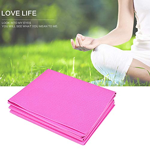 Esterilla universal para yoga y pilates, antideslizante, alta densidad, antidesgarros, para ejercicio y ejercicio con correa de sujeción, color rosa. Esterilla universal para yoga y pilates, antideslizante, alta densidad, antidesgarros, para ejercicio y ejercicio con correa de sujeción, color rosa.