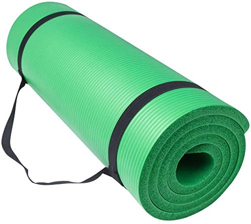 Esterilla Yoga Alfombrilla de Yoga fitness10MM Grueso 183*61cm Esterilla de Fitness Ecológica Colchoneta de Yoga Fitness Gimnasio Cámping Antideslizant con bolsillo cómoda (verde, Grues10MM)