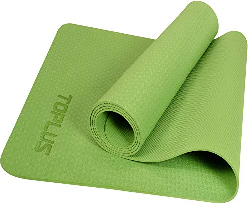 Esterilla yoga TOPLUS – Esterilla de gimnasia – de TPE materiales reciclables, extremadamente antideslizante y duradera, 183 x 61 x 0,4 cm, no tóxica, para deporte, fitness