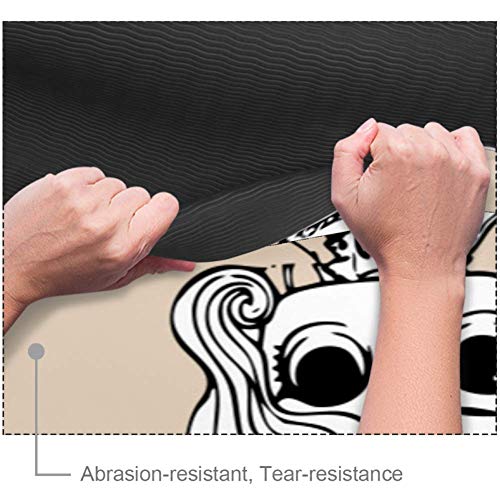 Esterillas de yoga antideslizantes para ejercicios de viaje y fitness con correa de transporte y bolsa para ejercicios de pilates (72" x 32" x 6mm) LOL Girl Pattern Esterillas de yoga antideslizantes para ejercicios de viaje y fitness con correa de transporte y bolsa para ejercicios de pilates (72" x 32" x 6mm) LOL Girl Pattern