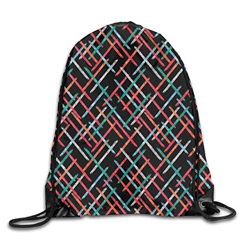 Estilo Contemporáneo Barras de Color Con Acuarela Pintura Efectos Sobre Fondo Negro Cordón Mochilas Viaje Daypack Mochila Gráfico Bolsas de Hombro Para Hombres Mujeres Estilo Contemporáneo Barras de Color Con Acuarela Pintura Efectos Sobre Fondo Negro Cordón Mochilas Viaje Daypack Mochila Gráfico Bolsas de Hombro Para Hombres Mujeres