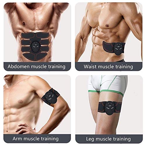 Estimulador de abdominales EMS, tóner muscular, cinturón estimulador abdominal, dispositivo de entrenamiento de tóner abdominal muscular, entrenamiento de dispositivo de gimnasio inalámbrico portátil