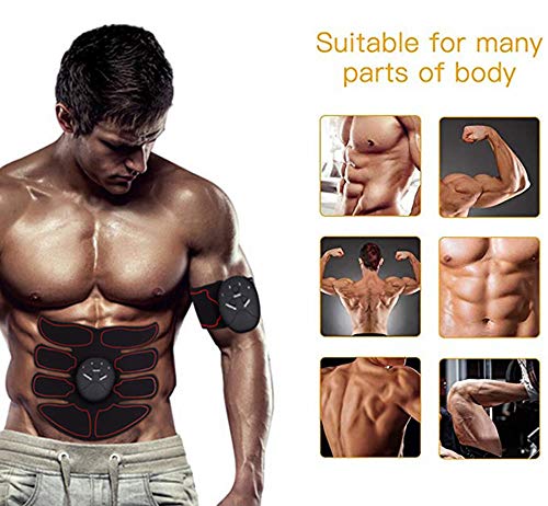 Estimulador de abdominales EMS, tóner muscular, cinturón estimulador abdominal, dispositivo de entrenamiento de tóner abdominal muscular, entrenamiento de dispositivo de gimnasio inalámbrico portátil