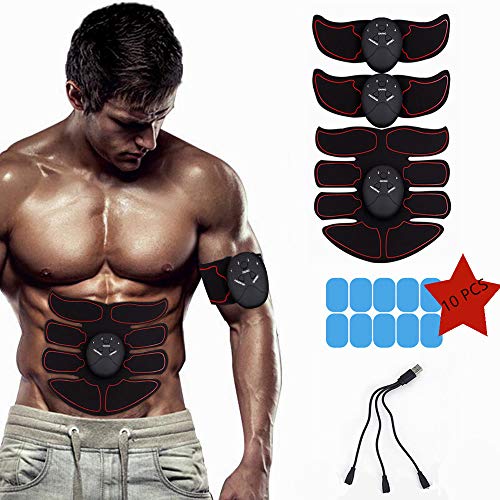 Estimulador de abdominales EMS, tóner muscular, cinturón estimulador abdominal, dispositivo de entrenamiento de tóner abdominal muscular, entrenamiento de dispositivo de gimnasio inalámbrico portátil Estimulador de abdominales EMS, tóner muscular, cinturón estimulador abdominal, dispositivo de entrenamiento de tóner abdominal muscular, entrenamiento de dispositivo de gimnasio inalámbrico portátil