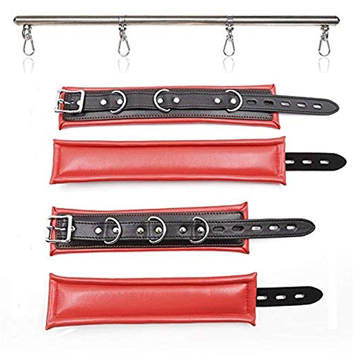 Estiramiento barra posición retractor del muslo principal puños ajustables competencia entrenamiento deportivo herramientas auxiliares de pierna (rojo) damas Bdsm lencería body esclava sexual Estiramiento barra posición retractor del muslo principal puños ajustables competencia entrenamiento deportivo herramientas auxiliares de pierna (rojo) damas Bdsm lencería body esclava sexual