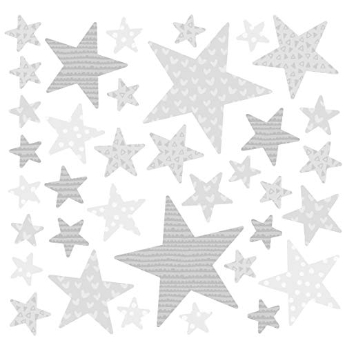 Estrellas combinación gris - Vinilos bebé