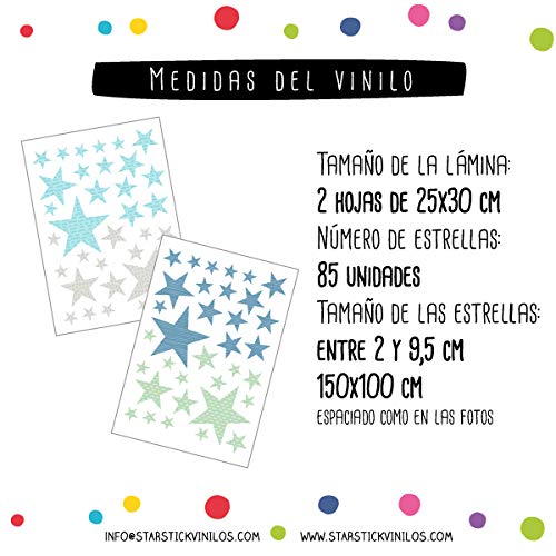 Estrellas combinación mint - Vinilos bebé