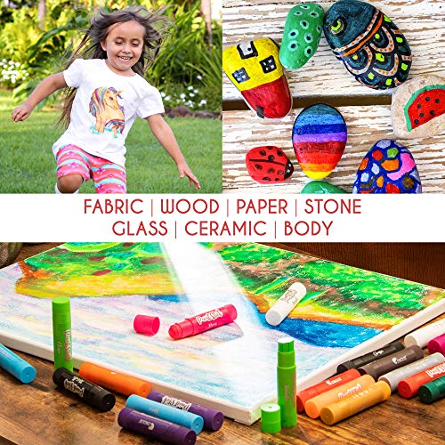 Estuche 30 Barras de Tempera Solida de Colores para Niños - Kit Pintura Niños y Bebes certificada CE - Kit de Arte Infantil - Sticks de Pinturas Niños para Papel, Cristal, Cartón...