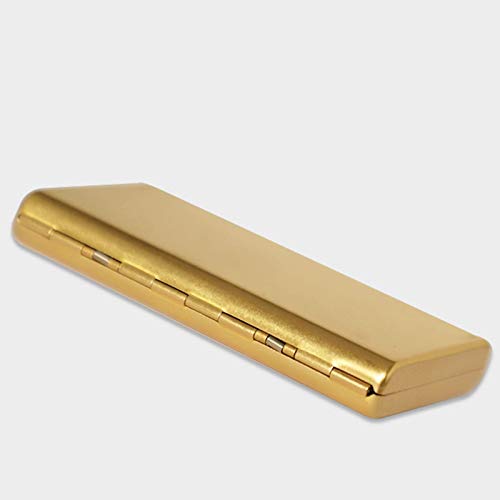 Estuche Cigarrillos Portátil Estuche Cigarrillos Metal Ultrafino Portátil Anti Presión Exquisito Titular Cigarrillos Puecontener 20 Cigarrillos, Dorado