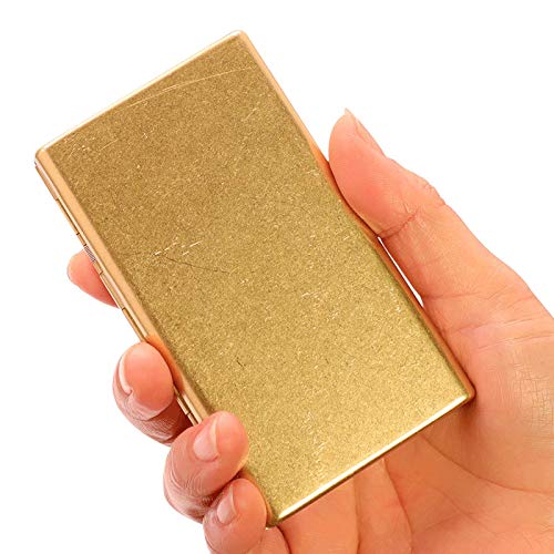 Estuche Cigarrillos Portátil Estuche Cigarrillos Metal Ultrafino Portátil Anti Presión Exquisito Titular Cigarrillos Puecontener 20 Cigarrillos, Dorado