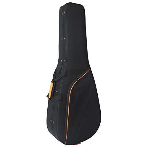 Estuche de Foam para Guitarra Clásica marca CIBELES - Negro - Perfil Naranja