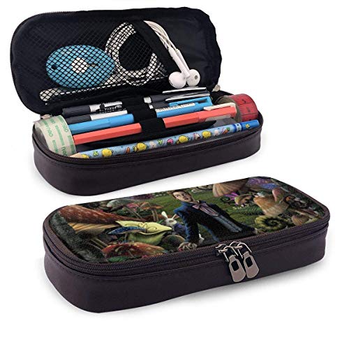 Estuche de piel de gran capacidad para lápices, organizador de papelería, bolsa de cosméticos con cremallera, Alicia en el País de las Maravillas Estuche de piel de gran capacidad para lápices, organizador de papelería, bolsa de cosméticos con cremallera, Alicia en el País de las Maravillas
