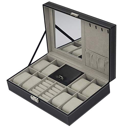 Estuche para reloj Durable Multifuncional De Almacenamiento Caja De Presentación De Joyería Y Relojería Caja De Almacenamiento Con La Mancuerna De La Caja para cumpleaños Padres Día de la Madre Regalo Estuche para reloj Durable Multifuncional De Almacenamiento Caja De Presentación De Joyería Y Relojería Caja De Almacenamiento Con La Mancuerna De La Caja para cumpleaños Padres Día de la Madre Regalo
