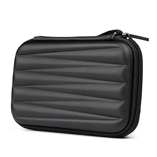 Estuche Salcar con Superficie Exterior rígida para Discos Duros HDD portátiles de 2.5" Cubierta de la Bolsa para 2.5 Pulgadas Disco Duro Externo Fundas (Negro)