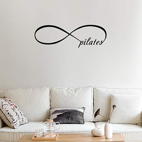 Etiqueta de la pared Cita de Pilates Letras Pegatinas de pared Decoración para el hogar Sala de estar Calcomanías de pared extraíbles de PVC Decoración del dormitorio de Bady