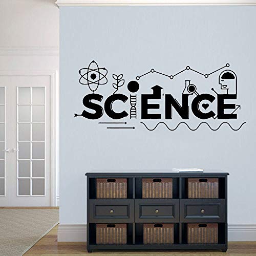 Etiqueta engomada de la pared de la ciencia Etiqueta engomada del vinilo Escuela Educación Oficina Arte Diseño Mural Aula Decoración interior