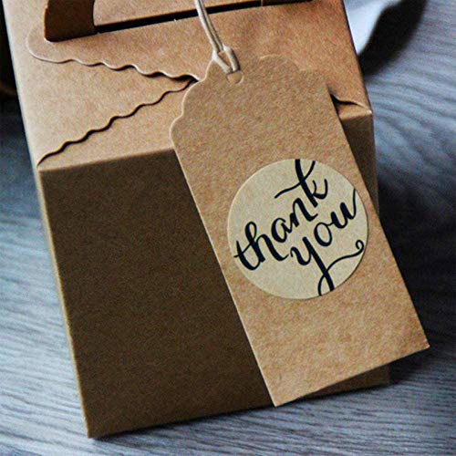 Etiquetas de Papel Kraft,100 PCS Etiquetas Regalo Redondas + 100 PCS Etiquetas de Papel de Regalo Rectangulares con 20 Metros de Hilo para Boda del día de Decoraciones de Fiesta Artesanales Navidad