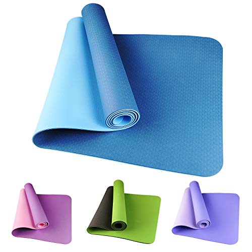 Etmury Esterilla Deporte, Esterilla Yoga Antideslizante Colchoneta Gimnasia Esterilla Deporte Gimnasia Pilates Fitness de Material ecológico TPE - 183 x 61cm