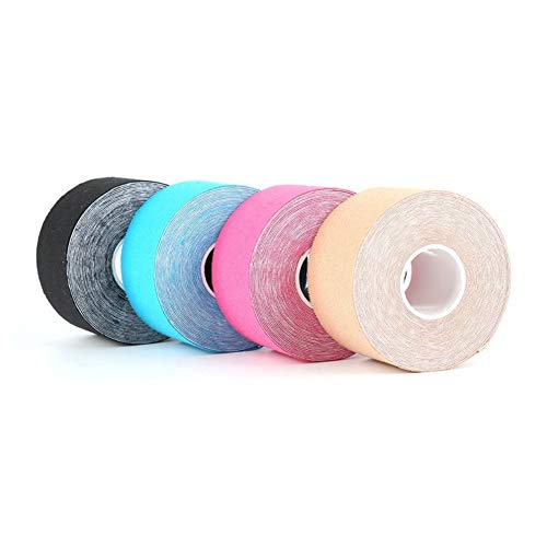 ETXP Cómoda cinta de kinesiología deportiva de 3,8 cm x 5 m, para aliviar el dolor de los músculos, espinillas, rodillas, hombros, impermeable, vendaje terapéutico, para fitness y correr (color rosa). ETXP Cómoda cinta de kinesiología deportiva de 3,8 cm x 5 m, para aliviar el dolor de los músculos, espinillas, rodillas, hombros, impermeable, vendaje terapéutico, para fitness y correr (color rosa).