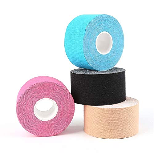 ETXP Cómoda cinta de kinesiología deportiva de 3,8 cm x 5 m, para aliviar el dolor de los músculos, espinillas, rodillas, hombros, impermeable, vendaje terapéutico, para fitness y correr (color rosa). ETXP Cómoda cinta de kinesiología deportiva de 3,8 cm x 5 m, para aliviar el dolor de los músculos, espinillas, rodillas, hombros, impermeable, vendaje terapéutico, para fitness y correr (color rosa).