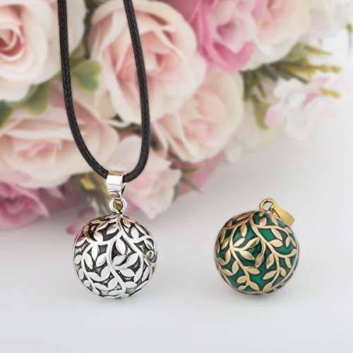 EUDORA Harmony Ball Vintage Bisuteria Collares de Mujer, Llamador de Angeles Embarazada, Colgantes de Mujer Primer Embarazo Mamá Regalos Originales para Mujer Hermana, 114,3cm