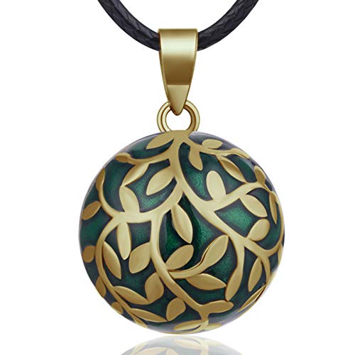 EUDORA Harmony Ball Vintage Bisuteria Collares de Mujer, Llamador de Angeles Embarazada, Colgantes de Mujer Primer Embarazo Mamá Regalos Originales para Mujer Hermana, 114,3cm