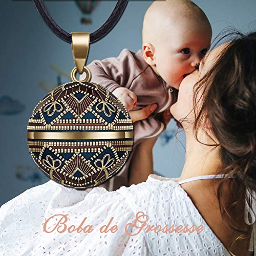 EUDORA Harmony Ball Vintage Bisuteria Collares de Mujer, Llamador de Angeles Embarazada Floral Vintage Colgantes de Mujer Primer Embarazo Mamá Regalos Originales para Mujer Hermana, 114,3cm EUDORA Harmony Ball Vintage Bisuteria Collares de Mujer, Llamador de Angeles Embarazada Floral Vintage Colgantes de Mujer Primer Embarazo Mamá Regalos Originales para Mujer Hermana, 114,3cm