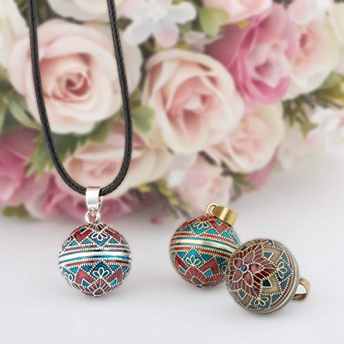 EUDORA Harmony Ball Vintage Bisuteria Collares de Mujer, Llamador de Angeles Embarazada Floral Vintage Colgantes de Mujer Primer Embarazo Mamá Regalos Originales para Mujer Hermana, 114,3cm EUDORA Harmony Ball Vintage Bisuteria Collares de Mujer, Llamador de Angeles Embarazada Floral Vintage Colgantes de Mujer Primer Embarazo Mamá Regalos Originales para Mujer Hermana, 114,3cm