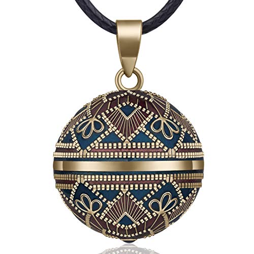 EUDORA Harmony Ball Vintage Bisuteria Collares de Mujer, Llamador de Angeles Embarazada Floral Vintage Colgantes de Mujer Primer Embarazo Mamá Regalos Originales para Mujer Hermana, 114,3cm EUDORA Harmony Ball Vintage Bisuteria Collares de Mujer, Llamador de Angeles Embarazada Floral Vintage Colgantes de Mujer Primer Embarazo Mamá Regalos Originales para Mujer Hermana, 114,3cm