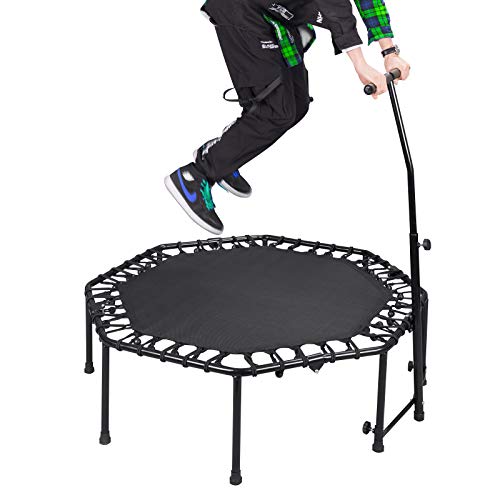 EUGAD Cama Elástica Fitness Hacer Ejercicio y Jugar Mejora la Forma Física Ø 126cm Color Negro 0006BC