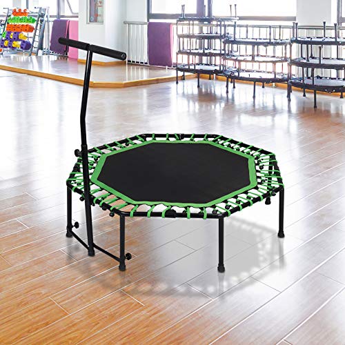 EUGAD Cama Elástica Fitness Hacer Ejercicio y Jugar Mejora la Forma Física Ø 126cm Color Verde 0005BC