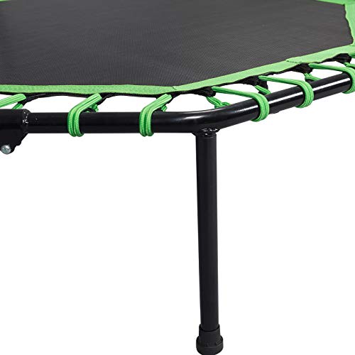 EUGAD Cama Elástica Fitness Hacer Ejercicio y Jugar Mejora la Forma Física Ø 126cm Color Verde 0005BC