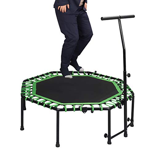 EUGAD Cama Elástica Fitness Hacer Ejercicio y Jugar Mejora la Forma Física Ø 126cm Color Verde 0005BC