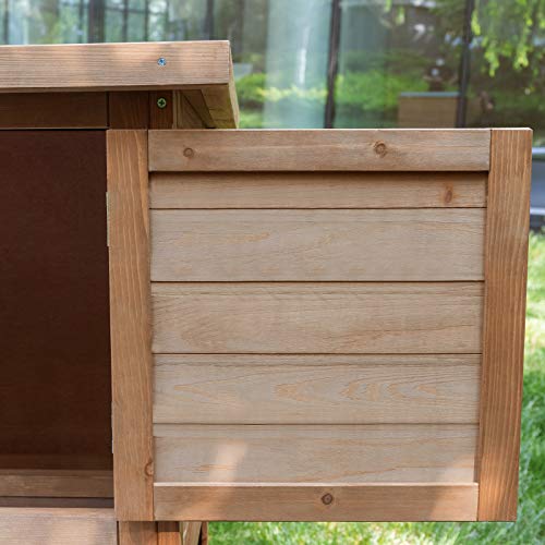 EUGAD Conejera de Exterior Madera con Bandejas Casa/Jaula para Conejos Cobayas Mascotas Jaula para Animales Pequeños 2 Niveles, 4 Puertas 120 x 100,5 x 50 cm, Marrón Claro 0005TL EUGAD Conejera de Exterior Madera con Bandejas Casa/Jaula para Conejos Cobayas Mascotas Jaula para Animales Pequeños 2 Niveles, 4 Puertas 120 x 100,5 x 50 cm, Marrón Claro 0005TL
